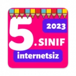 5.sınıf tüm ders internetsiz android application logo